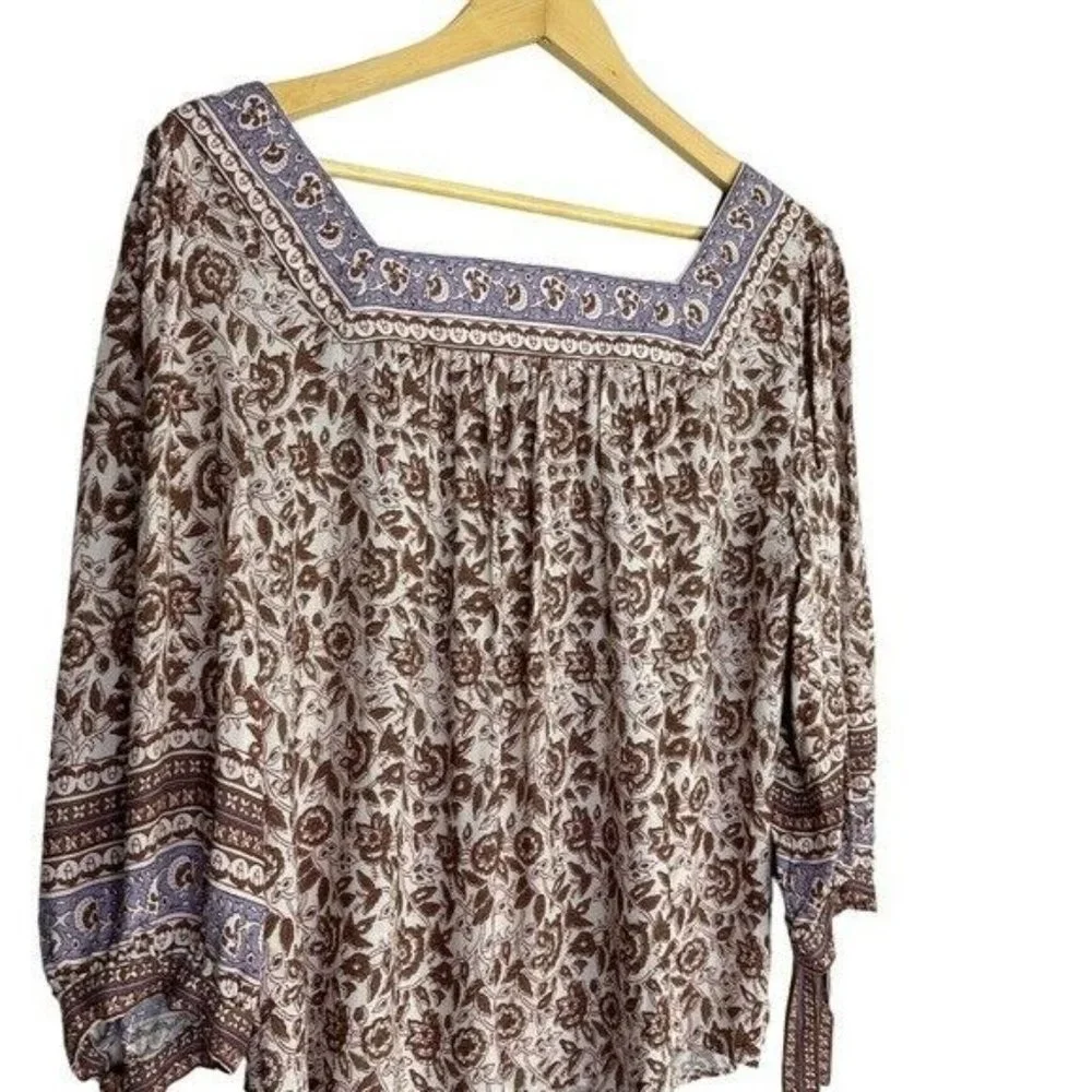 RACHEL Zoe Tops Rachel Zoe Square Neck Boho Peasant Top Small - Picture 3 of 9